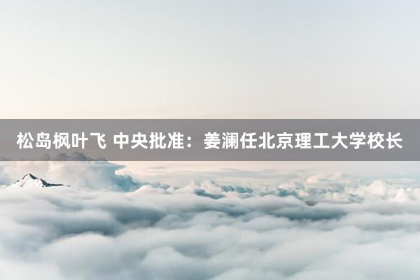 松岛枫叶飞 中央批准：姜澜任北京理工大学校长