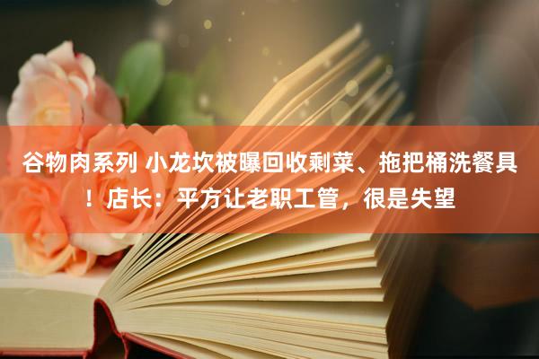 谷物肉系列 小龙坎被曝回收剩菜、拖把桶洗餐具！店长：平方让老职工管，很是失望